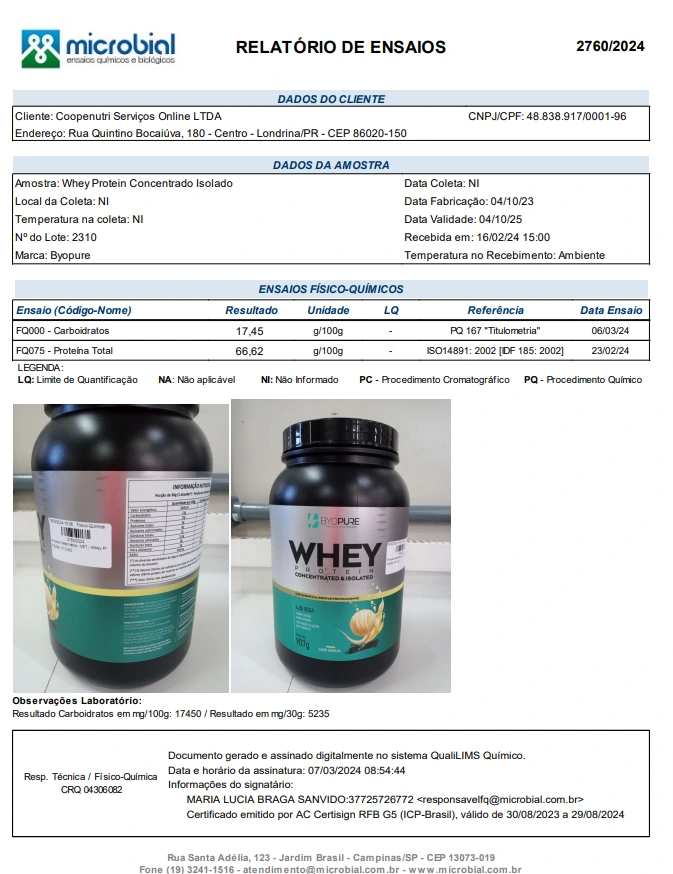 Byo Pure Advanced Nutrition - Whey Protein Concentrado e Iso (2024)