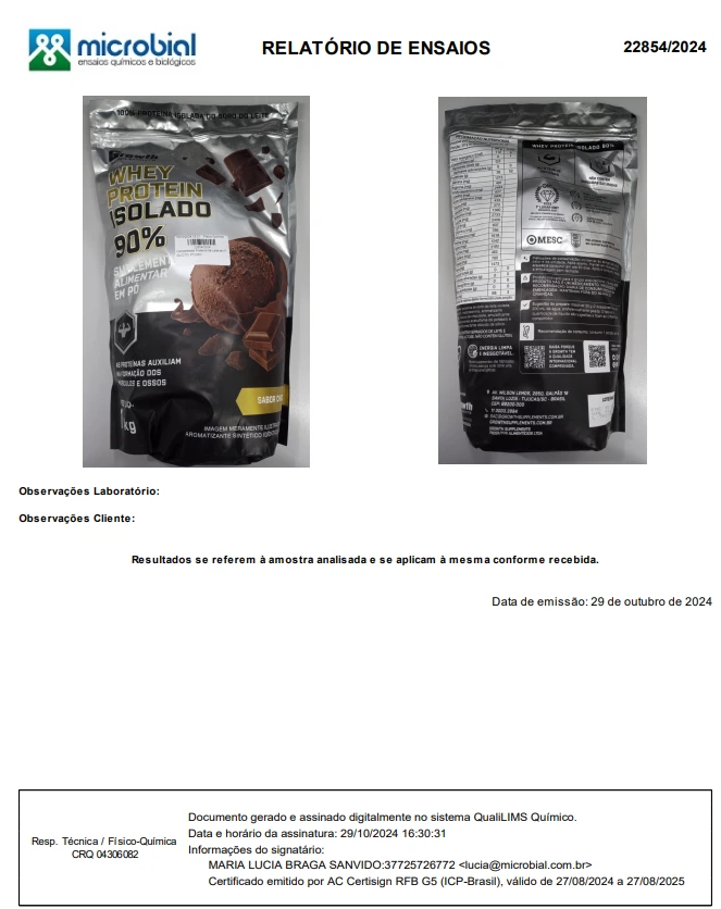 Growth Supplements - Whey Protein Isolado (2024)
