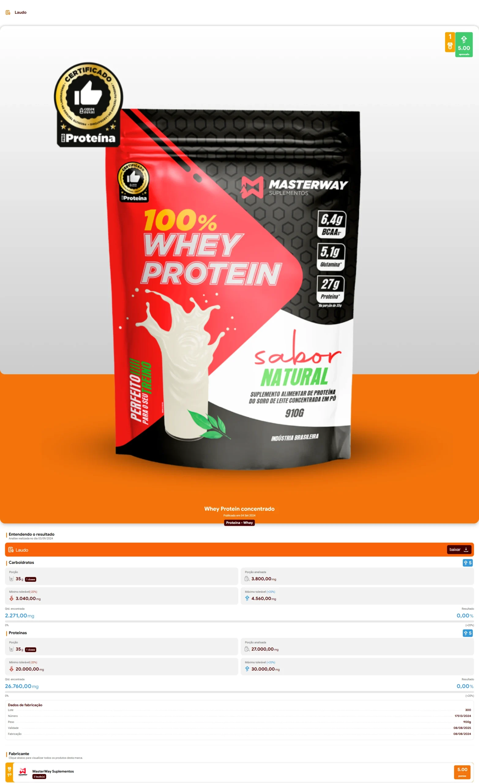 MasterWay - Whey Protein 100% (2024)