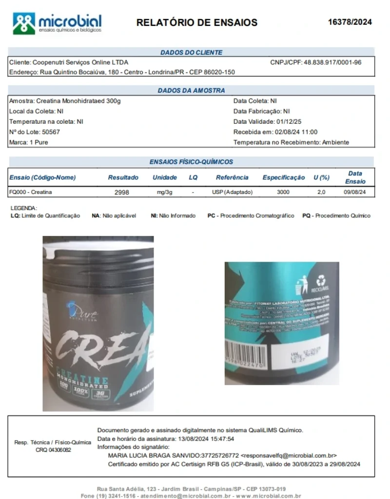 Pure Nutrition - CreaX Monohidratada