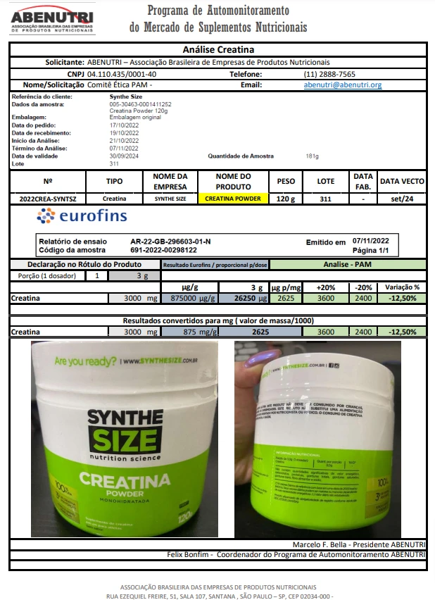 Synthe Size Nutrition - Creatina Powder (2024)